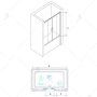 Шторка на ванну RGW Screens 01116115-21 стекло матовое-сатинат/профиль хром