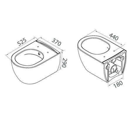 Унитаз подвесной Boheme Bianca 963-SET-W белый