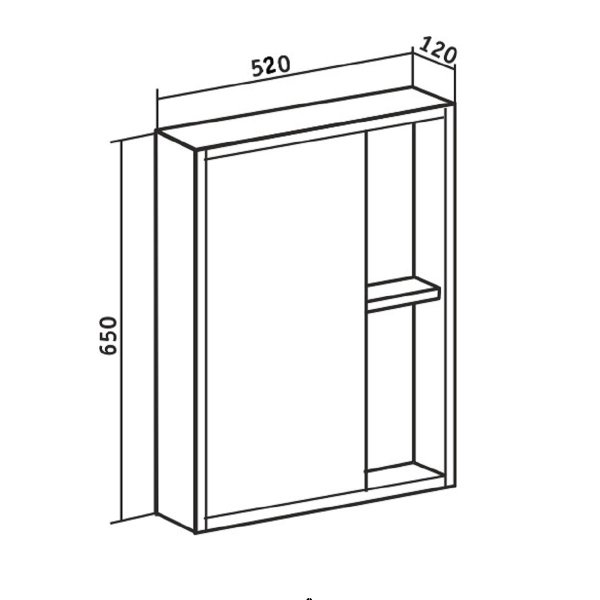 Зеркальный шкаф Runo Эко 52 БИРЮЗОВЫЙ (00-00004679)