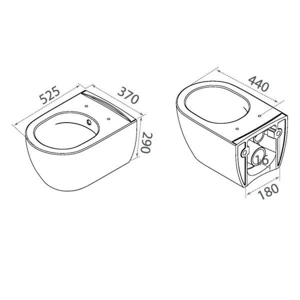 Унитаз подвесной Boheme Bianca 963-SET-W белый