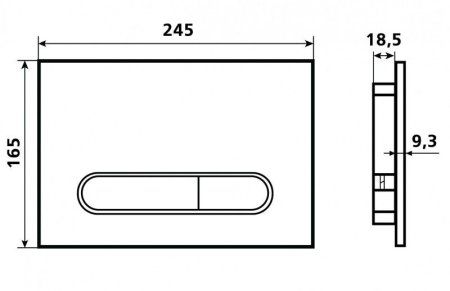 Клавиша смыва для инсталляции Esbano OVL-17GW белый