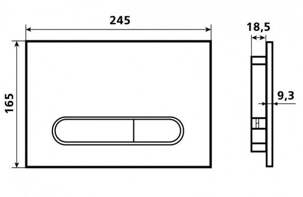 Клавиша смыва для инсталляции Esbano OVL-17SC хром