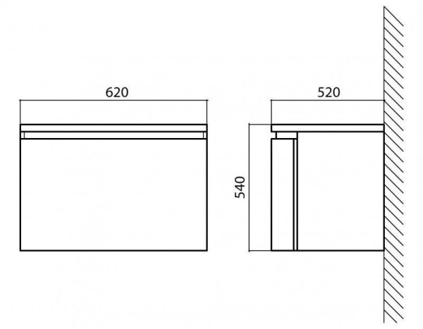 Тумба с раковиной BelBagno Prospero 60 bianco lucido