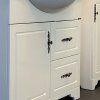 Тумба-умывальник COMFORTY "Севилья-85" слоновая кость с раковиной Сенеж 87