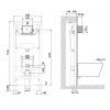 Система инсталляции OLI 120 ECO Sanitarblock 879236MSL01 с кнопкой смыва