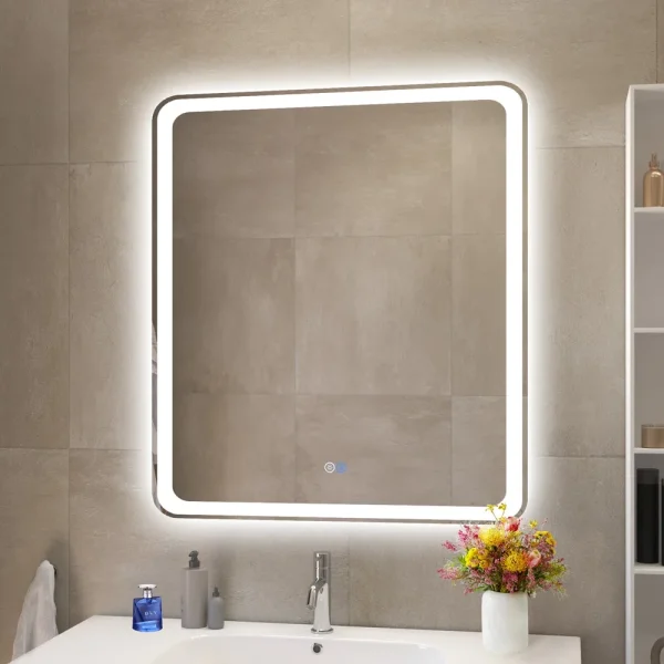 Зеркало Cezares CZR-SPC-MC-700-800-RGB-TCH 70x80 см, с разноцветной подсветкой, сенсорным выключателем, диммером