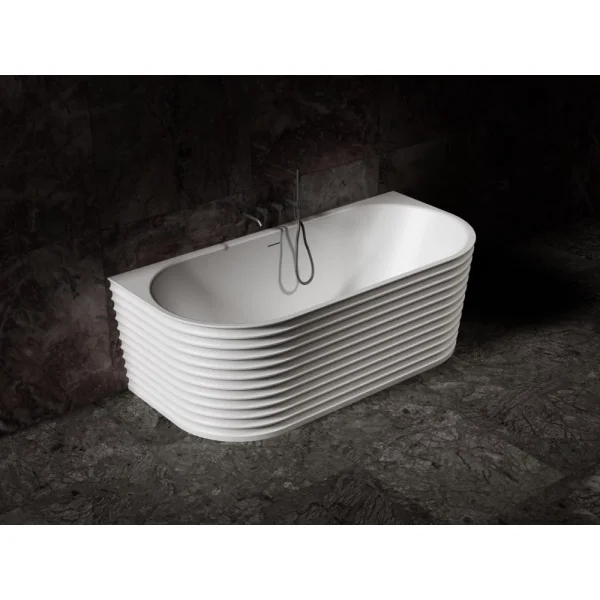 Ванна из литьевого мрамора Abber Stein AS9652 170x80 см, белый матовый