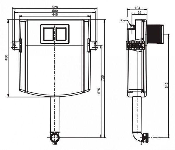 Смывной бачок скрытого монтажа Sanit INEO 95.720.00..0000