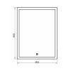 Зеркало COMFORTY "Гиацинт 60" LED-подсветка, сенсор 600*800 00-00000699CF