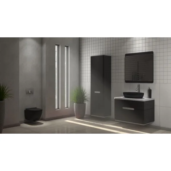 Унитаз подвесной beWash Bogen 88303270 безободковый, с сиденьем микролифт, черный матовый