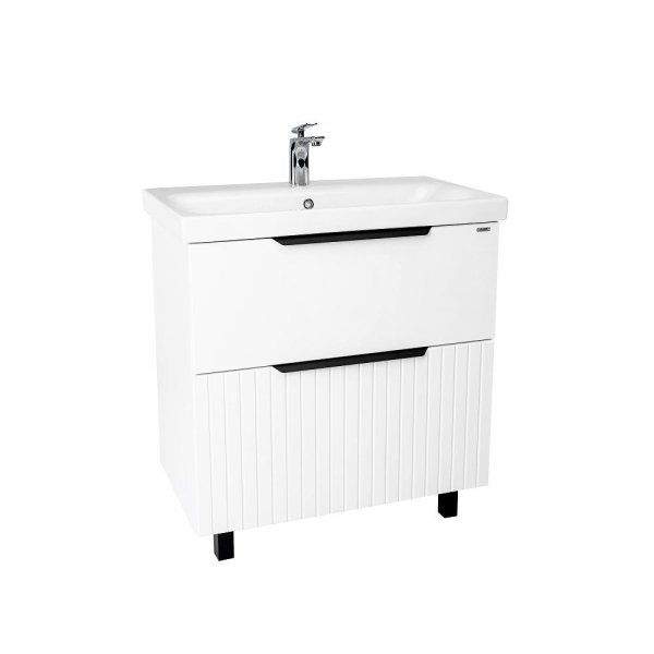 Тумба VIANT "Сицилия" MODUO 80 2 ящика белая 425x764x820 (VSIC80MDBEL-T2Y)