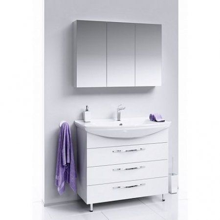 Мебель для ванной Aqwella Аллегро Agr.01.10/3 105 напольная, 3 ящика,  белая
