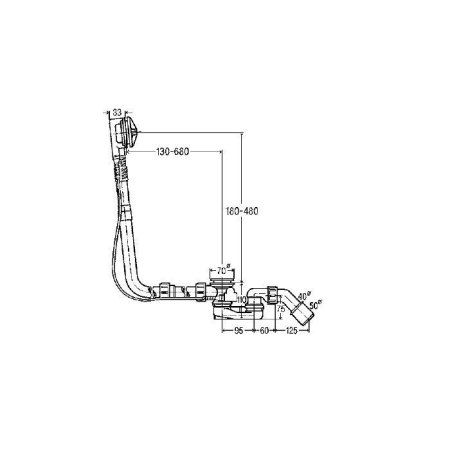 Слив-перелив для ванны Bette B603-901 хром