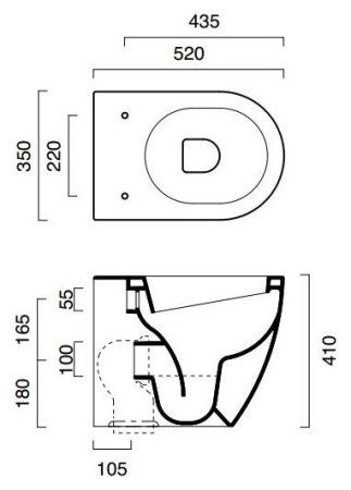 Унитаз приставной Catalano Sfera 52