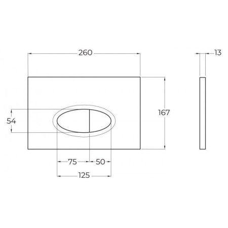 Кнопка смыва BelBagno BB050CR.MAT хром матовый