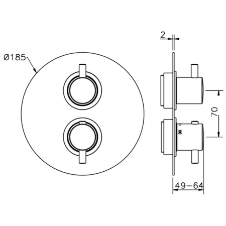 Термостат для ванны Cisal Less New LN01810040