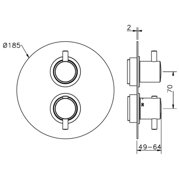 Термостат для ванны Cisal Less New LN01810040