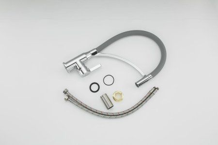 Смеситель для кухни с гибким изливом Frap F4552 хром