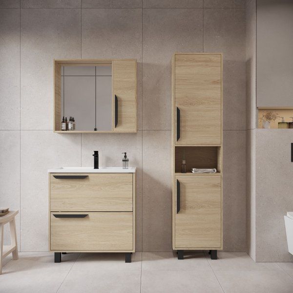 Тумба VIANT "Кёльн" Фостер 60 2 ящика светлое дерево 385х565х820 (VKEL60FOSD-T2Y)