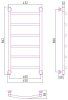 Полотенцесушитель водяной Сунержа Галант+ 30-0200-8040 800x400 белый матовый