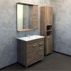 Тумба-умывальник COMFORTY "Марио-75" дуб темный с раковиной "Quadro 75"