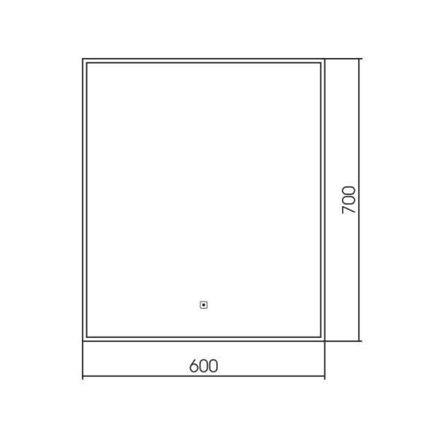 Зеркало с подсветкой и подогревом AQUAme AQM9101B 600х700