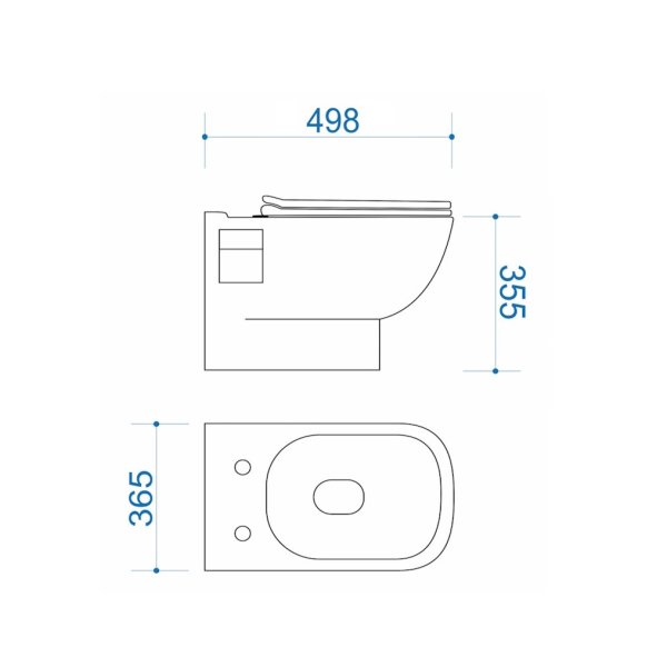 Унитаз подвесной Maretti Ritta безободковый с микролифтом, RI10PBM53-844, белый