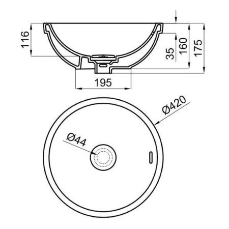 Раковина Noken Forma Rondo N399999816 42х42 белый