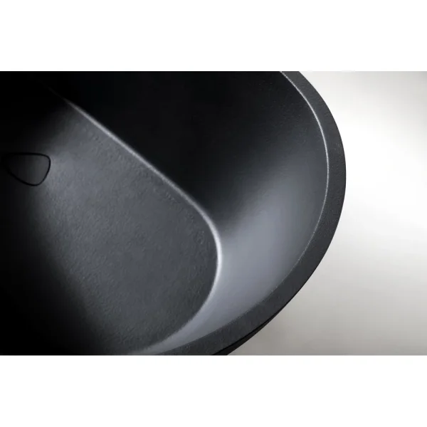 Ванна из литьевого мрамора Abber Dortmund AM9911B 170x75 см, отдельностоящая, черный матовый