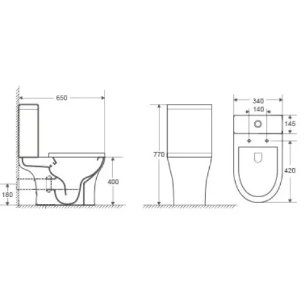 Унитаз-компакт Ceruttispa Bernina CT7193 безободковый, с сиденьем микролифт, белый