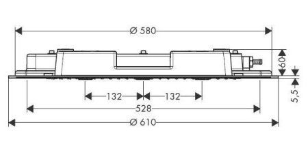 Верхний душ Hansgrohe Raindance 26117000 хром