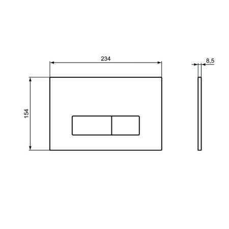 Кнопка смыва Ideal Standard Prosys Oleas R0122JG хром матовый