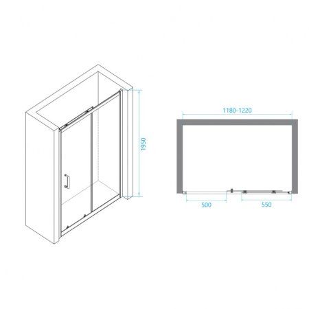 Душевая дверь RGW Passage 41081412-11 стекло прозрачное/профиль хром