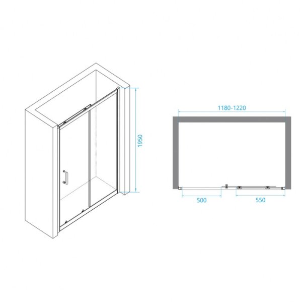 Душевая дверь RGW Passage 41081412-15 стекло прозрачное/профиль белый