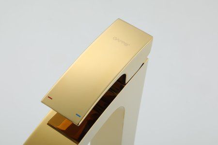 Смеситель для раковины высокий Gappo G1007-32, золото