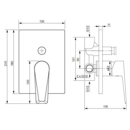 Смеситель Omnires Astoria AS5635CR для ванны, хром
