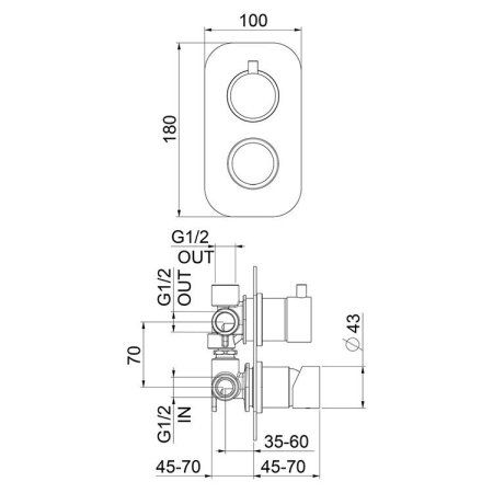Смеситель для ванны Webert One-B NB860101441 черный