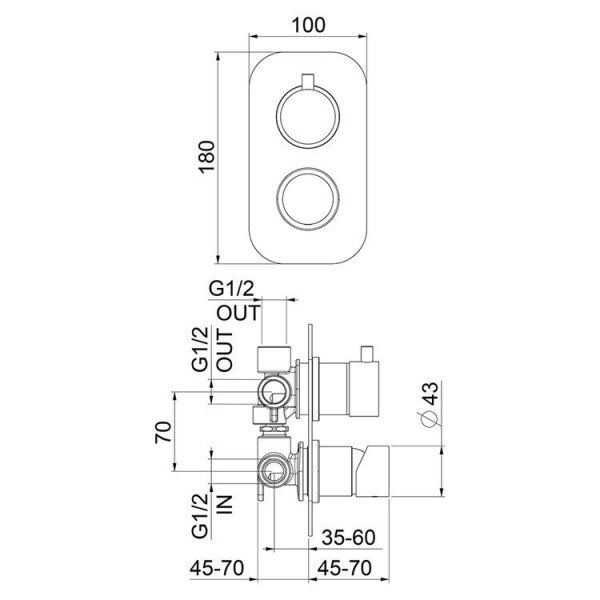 Смеситель для ванны Webert One-B NB860101741 белый