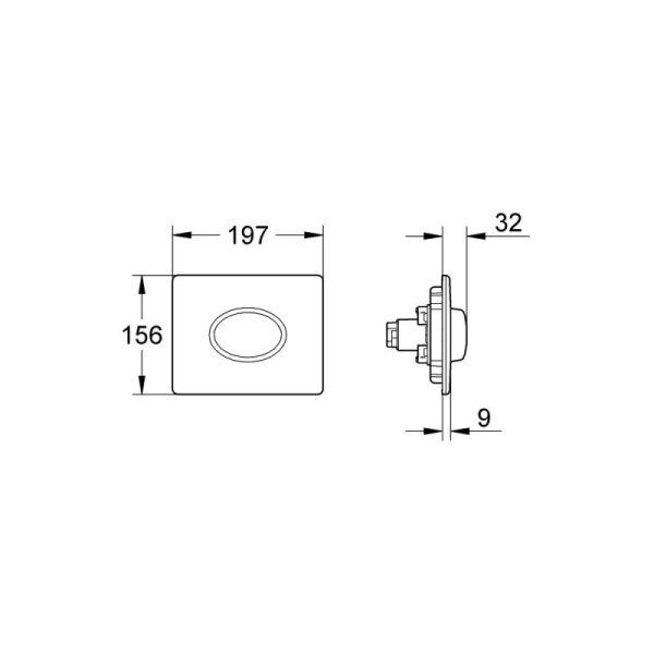 Кнопка смыва Grohe Skate Air 38565P00 матовый хром