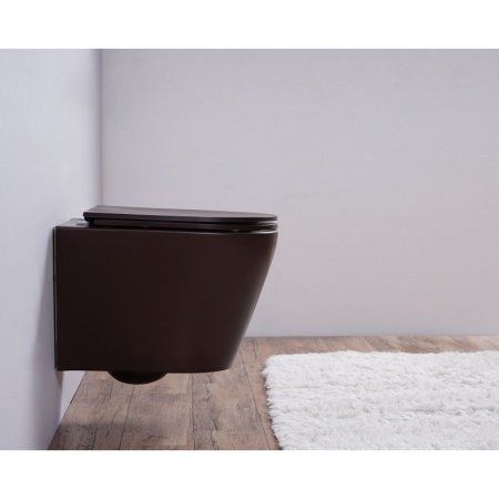 Унитаз подвесной Esbano Clavel безободковый, кофе матовый