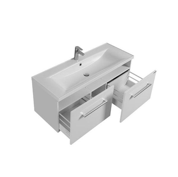 Тумба под раковину Aquaton Мадрид 1A128001MA010 100 М с 2 ящиками, белый глянцевый