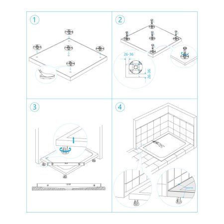 Ножки для поддона RGW N-01 (10)