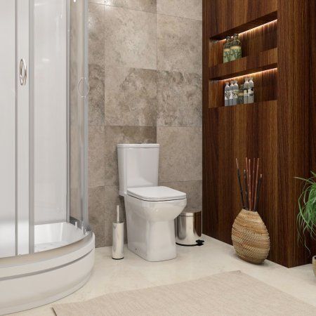 Унитаз напольный Teymi Kati безободковый, сиденье микролифт T40703