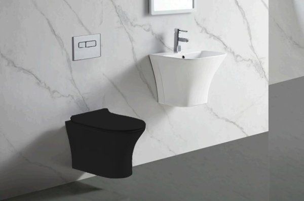 Унитаз подвесной Cerutti SPA 2617E Matt black микролифт, черный