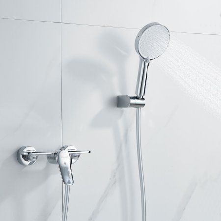 Смеситель для душевой кабины однорычажный  Shevanik S4716, Хром