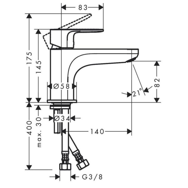 Смеситель Hansgrohe Rebris S 72434000 для ванны, хром