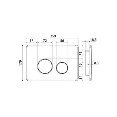 Клавиша смыва IDDIS чёрная Unisteel 001 (UNNMS0DT1MKLBiHH77NE)