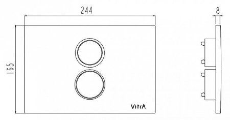 Кнопка смыва VitrA 740-0280 хром