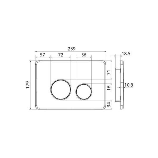 Клавиша смыва IDDIS чёрная Unisteel 001 (UNNMS0DT1MKLBiHH77NE)