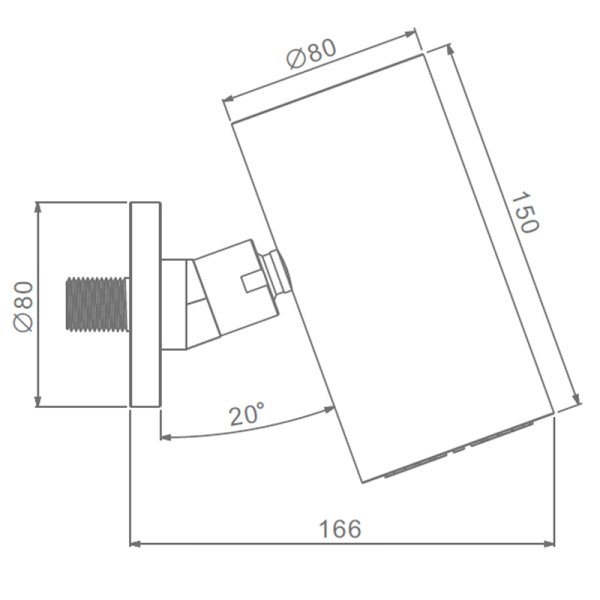 Верхний душ Raglo R452.07.09, графит